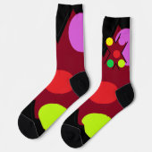 Crew Socks GIANT STIPPEN GEEL RED BRIGHT GREEN Sokken (Links)