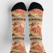 Crew Socks voor vrouwen met perachy beige Rozen Sokken (Top)