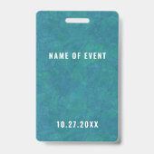 Crew Staff Event Badge Blauwgroen (Back)