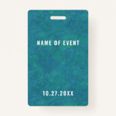 Crew Staff Event Badge Blauwgroen (Achterkant)