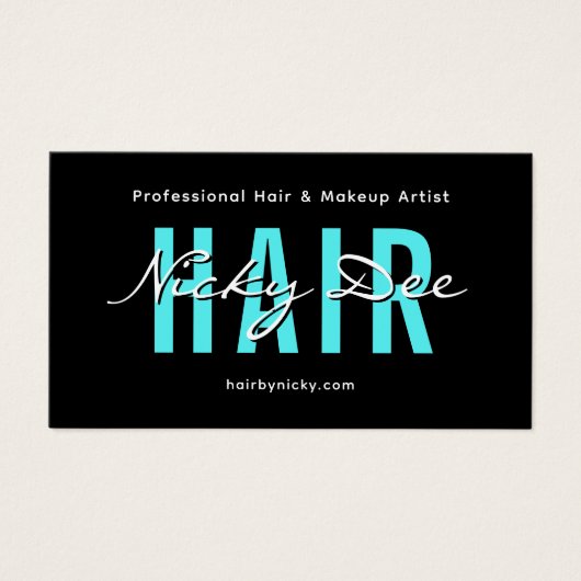 Crew Talent Block Text Business Card | QR Code (Devant)