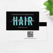 Crew Talent Block Text Business Card | QR Code Visitekaartje (Bureau)