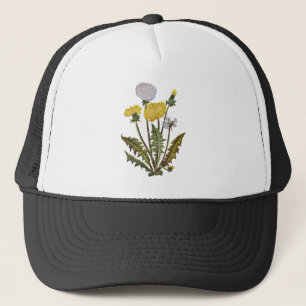 Crewel Embroided Golden Dandy Lions Trucker Pet