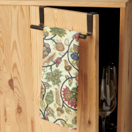 Crewel Work Borduurwerk Fruit en bloemen Theedoek