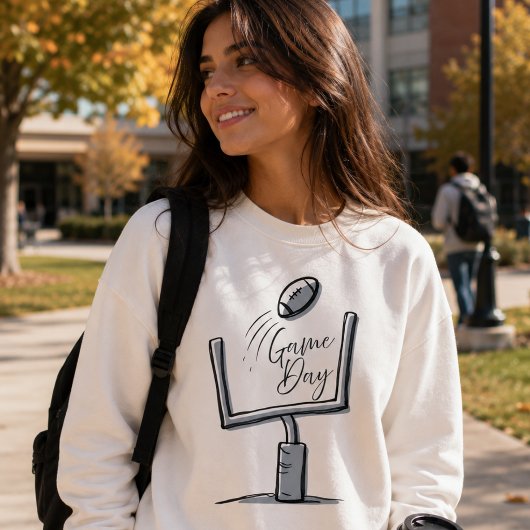Crewneck pullover « poteau de but de jour de match