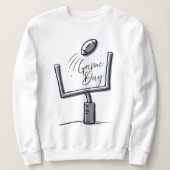 Crewneck pullover « poteau de but de jour de match (Design devant)