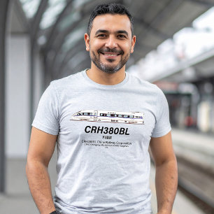CRH380BL China Railway High-Speed elektrische trei T-shirt