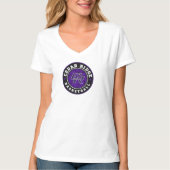 CRHS Basketball Logo - Dames Wit V-hals T-shirt (Voorkant)