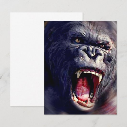 Criant Invitations Gorilla (Devant / Derrière)