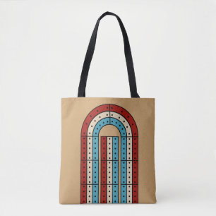 Cribbage Game Board geïllustreerd Draagtas