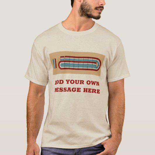 Cribbage Game Board met uw bericht Graphic T-shirt (Voorkant)