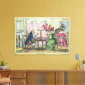 Cribbage, gepubliceerd door Thomas McLean, Londen Canvas Afdruk (Insitu (Woonkamer))