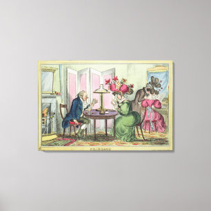 Cribbage, gepubliceerd door Thomas McLean, Londen Canvas Afdruk