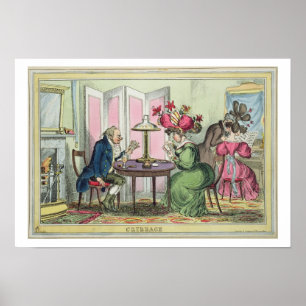 Cribbage, gepubliceerd door Thomas McLean, Londen Poster