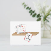 Cribbage Hand Briefkaart (Staand voorkant)
