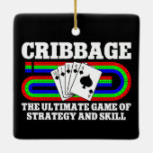 Cribbage Het ultieme spel van strategie en vaardig Keramisch Ornament (Achterkant)