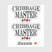 Cribbage Master 2x Vinyl Sticker (Vel)
