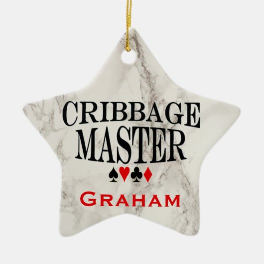 Cribbage Master Personalized Keramisch Ornament (Voorkant)