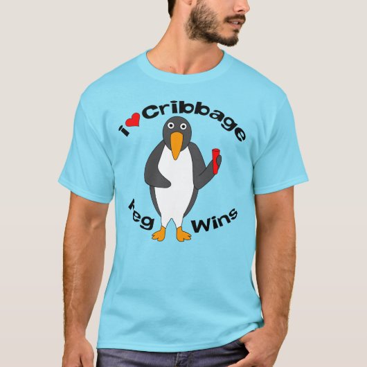 Cribbage Peg Wins T-shirt (Voorkant)