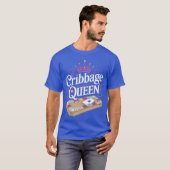 Cribbage Queen Skunked Peg Card Game Board Game Cr T-shirt (Voorkant volledig)