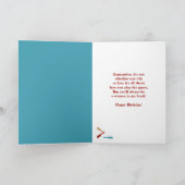 Cribbage spel thema aangepaste bericht verjaardag kaart (Binnen)