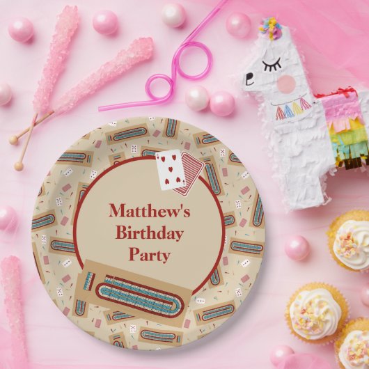 Cribbage spel thema gepersonaliseerde partij papieren bordje (Feest)