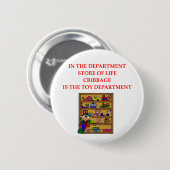 CRIBBAGE-speler, cadeaus voor t-shirts Ronde Button 5,7 Cm (Voorkant /achterkant)