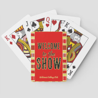 Cribbage Welkom bij de Show Persoonlijk Rood Goud Pokerkaarten