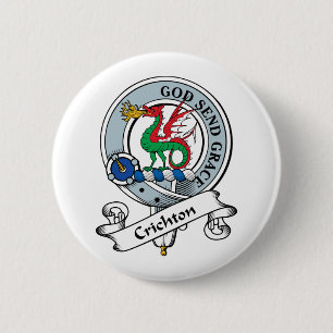 Crichton Clan Badge Ronde Button 5,7 Cm