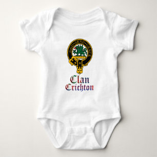 Crichton Scottish Crest Tartan Clan Name Clothes Romper