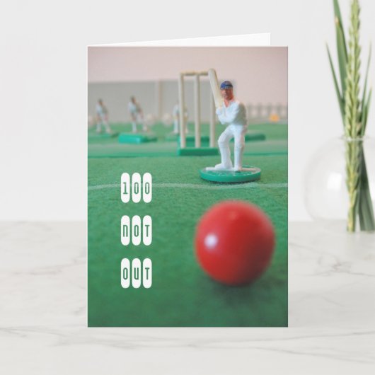Cricket 100ste verjaardag kaart (Voorkant)