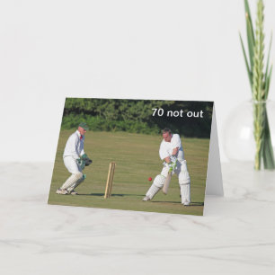 Cricket 70ste verjaardagskaart kaart
