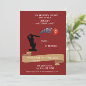 Cricket Anniversaire de fête Sports Invitation (Debout devant)