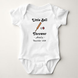 Cricket Baby Shower Little Ball Thrower Cricketer Romper