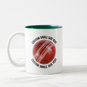Cricket Bal & Kleine Tekst JAGERGROEN 11oz Aangepa Tweekleurige Koffiemok