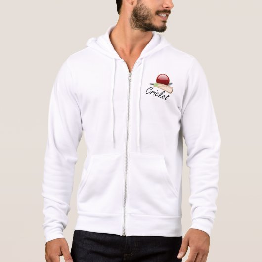 Cricket Ball en Bat Hoodie (Voorkant)