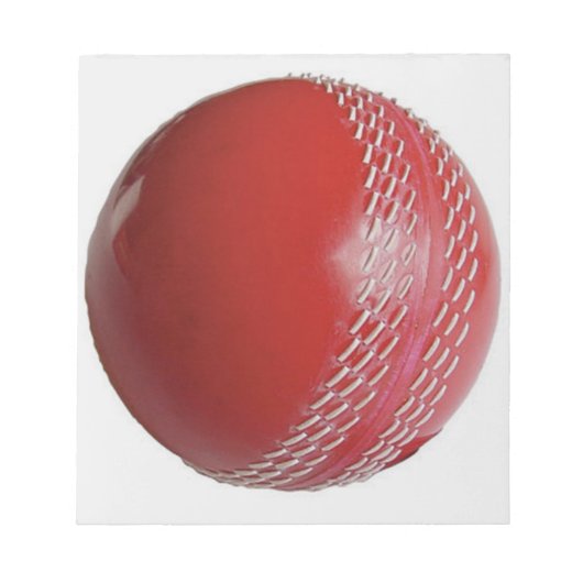 Cricket Ball Red past zich aan met Jouw naam Notitieblok (Voorkant)