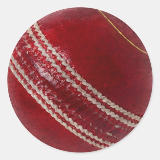 CRICKET BALL RONDE STICKER (Voorkant)