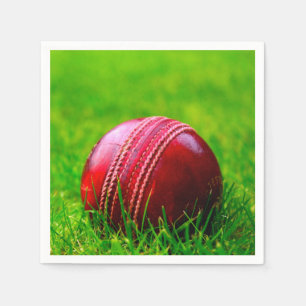 Cricket Ball Sport personaliseren met tekst Servet