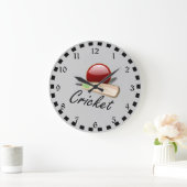 Cricket bat and ball, populair design grote klok (Huis)