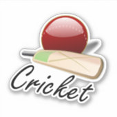 Cricket, bat en ball sticker (Voorkant)