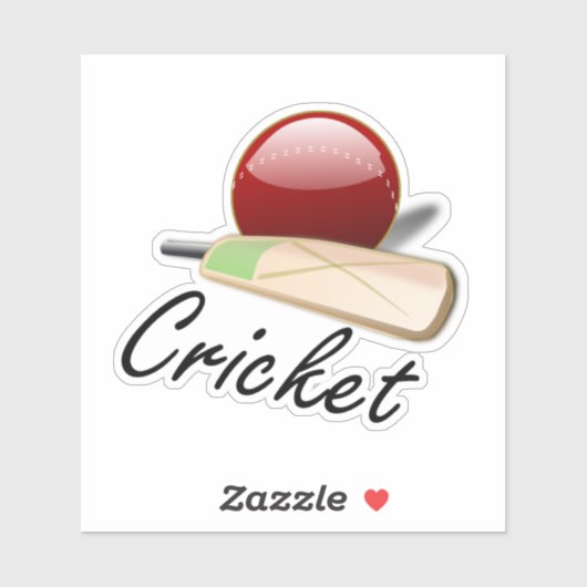 Cricket, bat en ball sticker (Vel)
