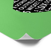  cricket bat en ball typografie poster (Hoek)