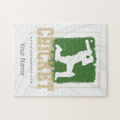 Cricket Batsman  Pitcher Speler Coach Legpuzzel (Horizontaal)