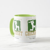 Cricket Batsman  Pitcher Speler Coach Mok (Voorkant links)