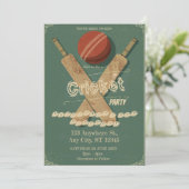 Cricket Birthday Party Sports Invitation (Debout devant)