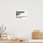 Cricket Boy Funny Dictionary Definitie Poster (Keuken)