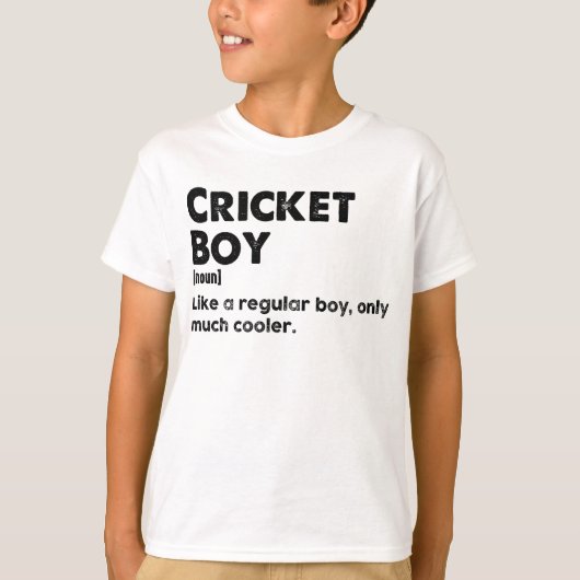 Cricket Boy Funny Dictionary Definitie T-shirt (Voorkant)