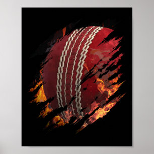 Cricket brandt binnen in mij Fan of Tsman-speler Poster