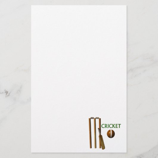 Cricket Briefpapier (Voorkant)
